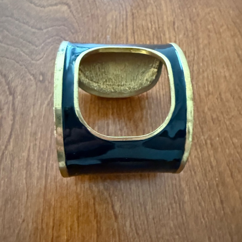 Black and Gold Cuff Bracelet